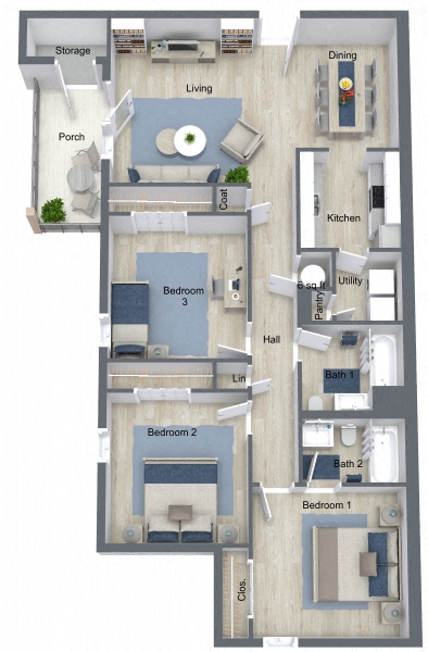 495 Perdue Place 2-3 Beds Apartment, Affordable for Rent - Photo Gallery 3